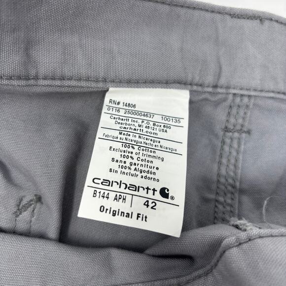 Carhartt Sz42 Solid Gray Original Fit Utility Jean Shorts - Picture 3 of 6